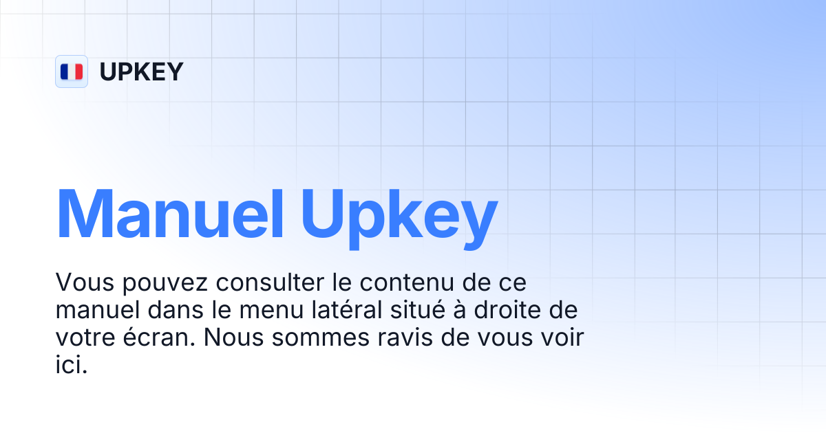 Manuel Upkey | FRANÇAIS Upkey | UPKEY